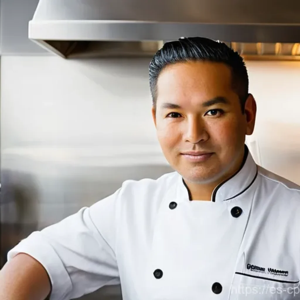 퓨전 요리의 레시피 테스트 및 검증 - **Prompt:** A discerning chef, of Latin American descent, stands in a brightly lit, modern professio...