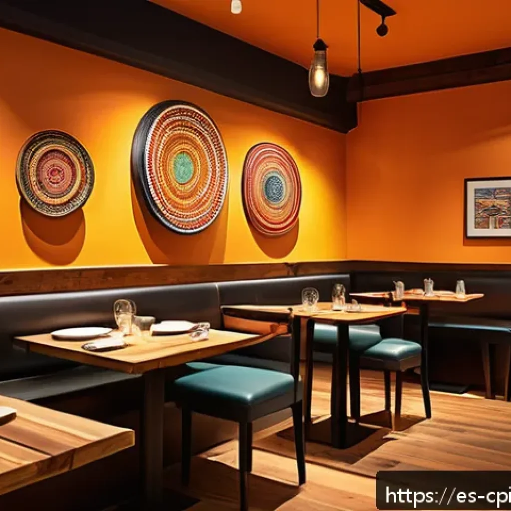 퓨전 요리의 브랜드 가치 증대 전략 - A warm, inviting fusion restaurant interior inspired by Latin American culture, featuring rustic woo...